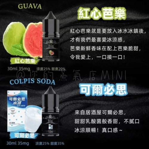 BIA比亞冰釀小煙油 (4) BIA比亞冰釀小煙油 比亞煙油 ILIA煙油 哩亞煙油 爆脾氣煙油 假日鹽菸油 小煙油 電子煙油